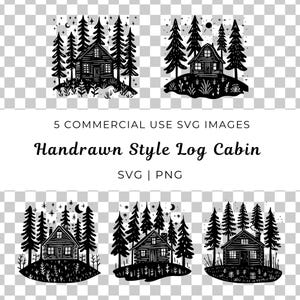 Cute Log Cabin Svg, Charming Log Cabin SVG, Whimsical Log Cabin SVG, Adorable Log Cabin SVG, Hand-drawn Style Svg, Perfect for Kids Crafts