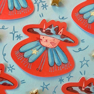 Cowboy Cat Sticker | Western Cat Vinyl Sticker