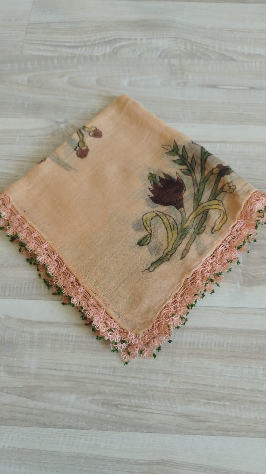 Silk Scarf Turkish Vintage Oya Scarf vintage Yazma Unique Needle Lale Silk Scarf Turkish Vintage Oya Scarf vintage Yazma Unique Needle Lale