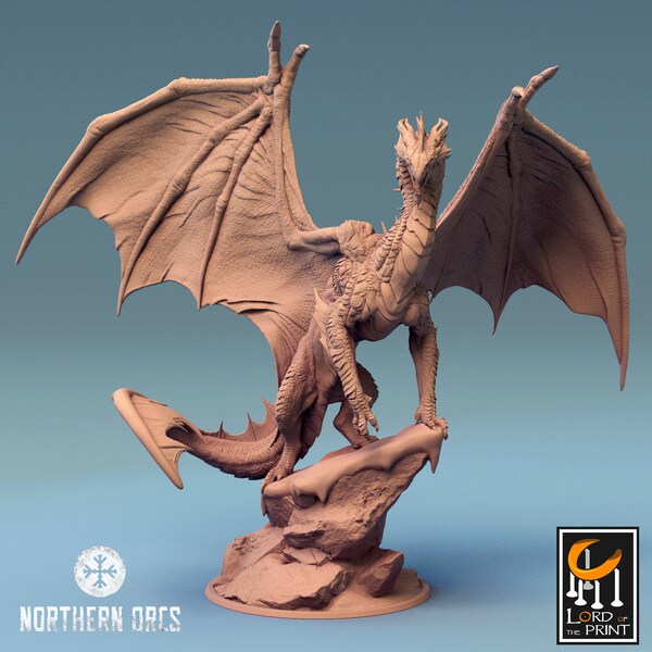 Silver Dragon by Rescale Miniatures| Northern Orcs |TTRPG|DND| Pathfinder| Dungeons and Dragons|