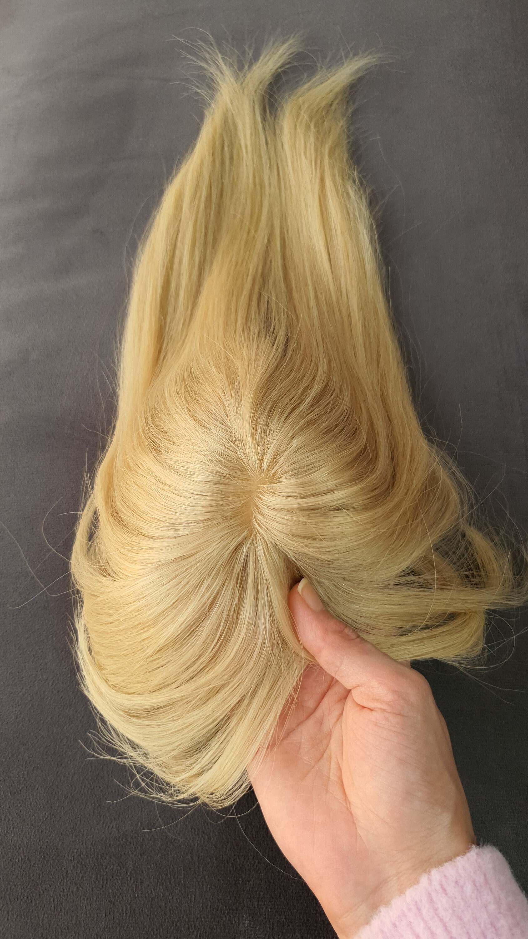 Skin Base Topper, Natural Look Hair Topper,human Hair Blonde Topper ...