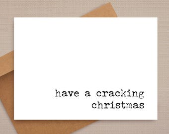 funny christmas card / have a cracking christmas / funny card / rude christmas card / christmas cards / for friend / for her