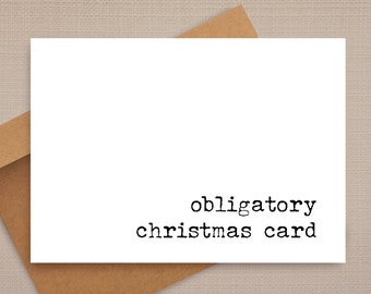 funny christmas card / obligatory christmas card / funny card / rude christmas card / christmas cards / for friend / for her