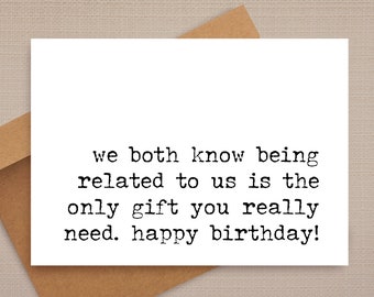 funny birthday card / the only gift you really need / funny card / rude birthday card / birthday cards / for friend / for her