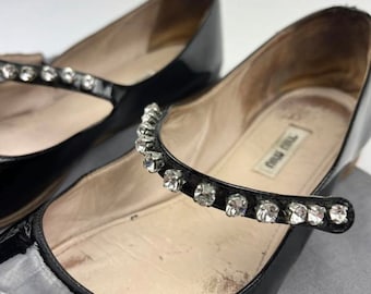 Miu miu mujer zapatos negro mujer bailarinas