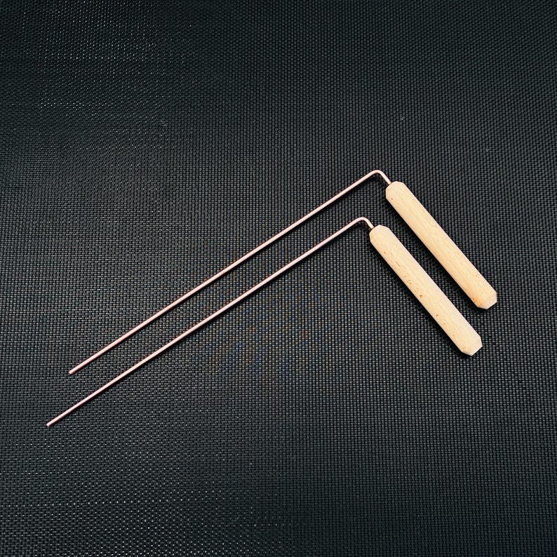 Dowsing Rods Handle Pair 100 % Solid Copper Dowsing Rods - 2pcs Handmade Pure Copper ...