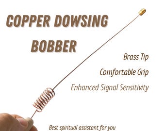 Tensor rod with Brass Tip | Copper Dowsing Rod Bobber | Biotensor