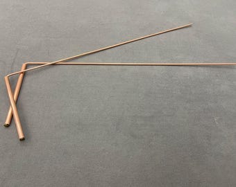 Varillas de radiestesia sólidas de cobre 100 % de 12" (2 unidades)