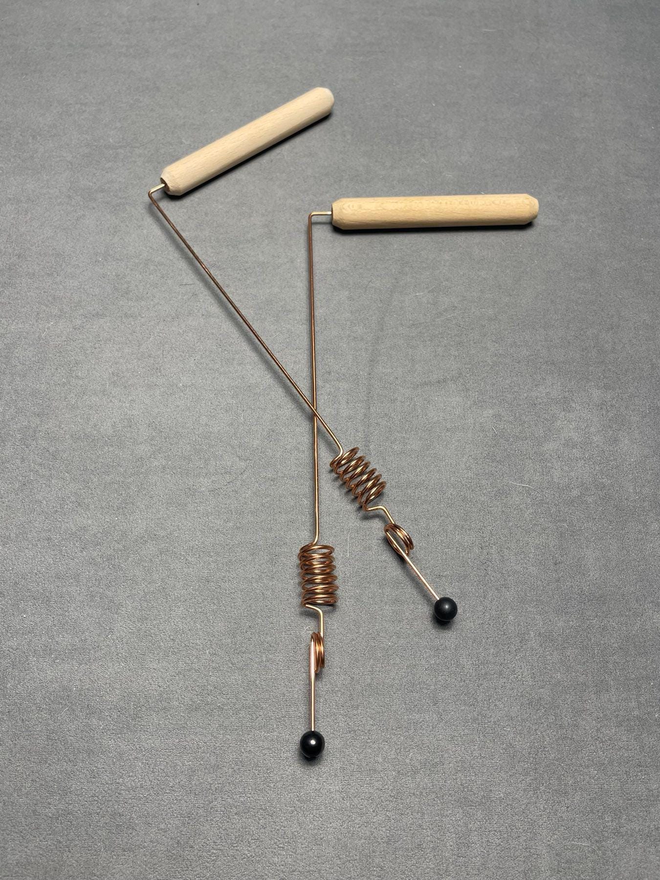 Dowsing Rods Handle USA 2pcs Amethyst Copper Dowsing Rods With Crystals - Pair Divination ...