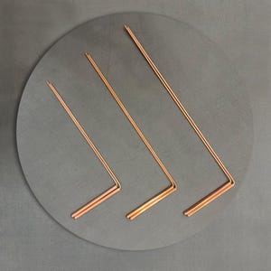 2 bâtons de radiesthésie 100 % cuivre massif - Différentes tailles