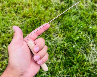Handmade Copper Dowsing Rods with Wood Handles: Divining Tool Pair