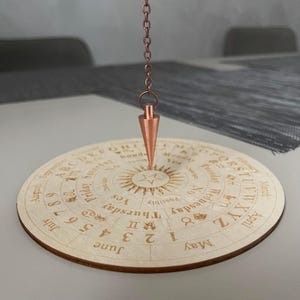 100% Pure Solid Copper Dowsing Pendulum on Bronze-colored Decorative Chain - Handmade Cone Divination Pendulums image 18