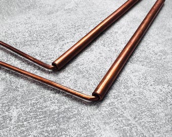2pcs 100% Copper Solid Dowsing Rods - Pair Divination Rods with Copper Handles - Handmade Copper solid divining rods