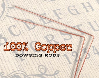 Varillas de radiestesia sólidas 100 % de cobre - Vara de adivinación de cobre puro hecha a mano