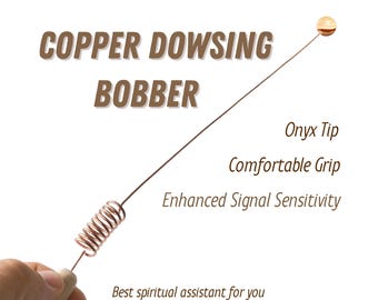 Tensor rod with Onyx Tip | Copper Dowsing Rod Bobber | Biotensor