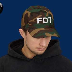 Embroidered FDT Classic Dad Cap, Not So Subtle Resistance Gift Ideas, FDT Unisex Hat, Anti-Trump Democrat Merch, Bold Statement Hat