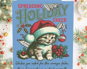 Tarjetas navideñas anti-Trump, tarjeta navideña "Fuck Trump", festividades anti-Maga, 10 o 30 tarjetas con sobres para expresar alegría navideña, saludos antifascistas
