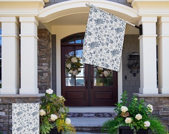 Bandera de Trump con un toque sutil, estampado chinoiserie azul y blanco, regalo de inauguración de la casa para anfitriones, idea de regalo feminista progresista, resistencia a la oligarquía