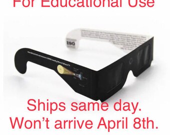 10 pack: ISO and CE Certified Solar Eclipse Viewing Glasses April 8th. Please use PRIORITY Express to receive by April 8th!