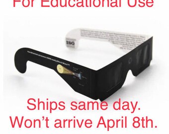 1000 pairs Bulk ISO CE Certified Solar Eclipse Glasses!  6 days until April 8th!!  Please use EXPRESS shipping to receive before April 8th!