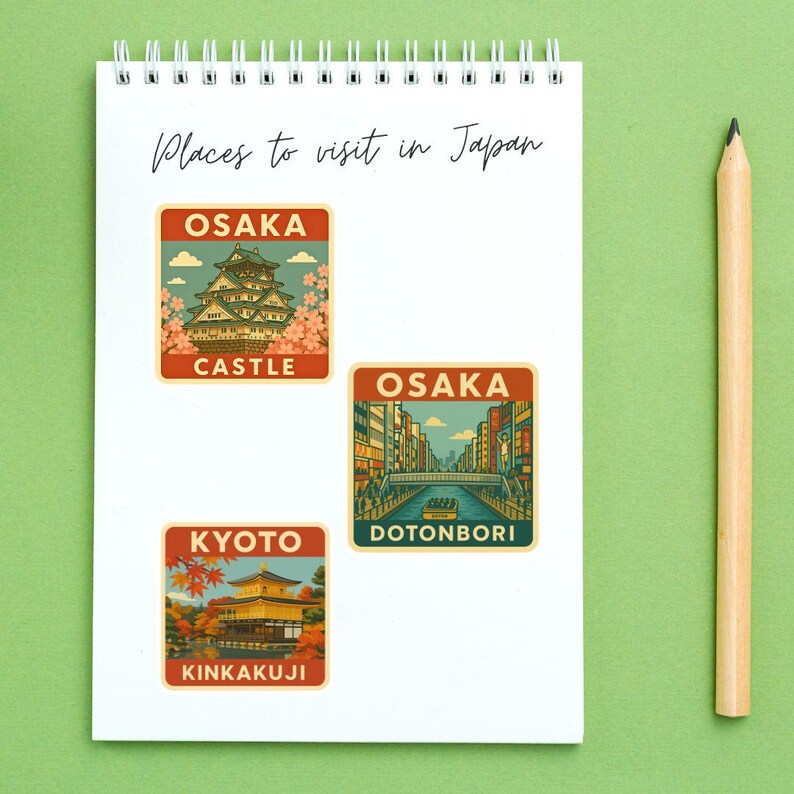 Osaka Dotonbori Sticker Japan Travel Sticker for Scrapbook Journal ...