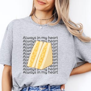Japanese Egg Sandwich T Shirt - Always in My Heart Tee, Konbini Lovers Gift, Japanese Food Nostalgia Shirt, Tamago Sando Japanese Memory image 3
