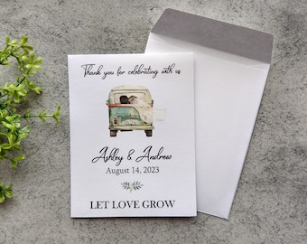 50 Pcs Custom Wedding Seed Packets Favors, Party Favor Guests in Bulk, Botanical Wedding, Eco Wedding Favors,
