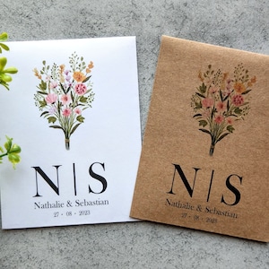 Recuerdos de boda a granel para invitados, sobres de semillas para recuerdos de fiesta, paquetes de semillas para funerales, paquete de semillas ecológico personalizado.