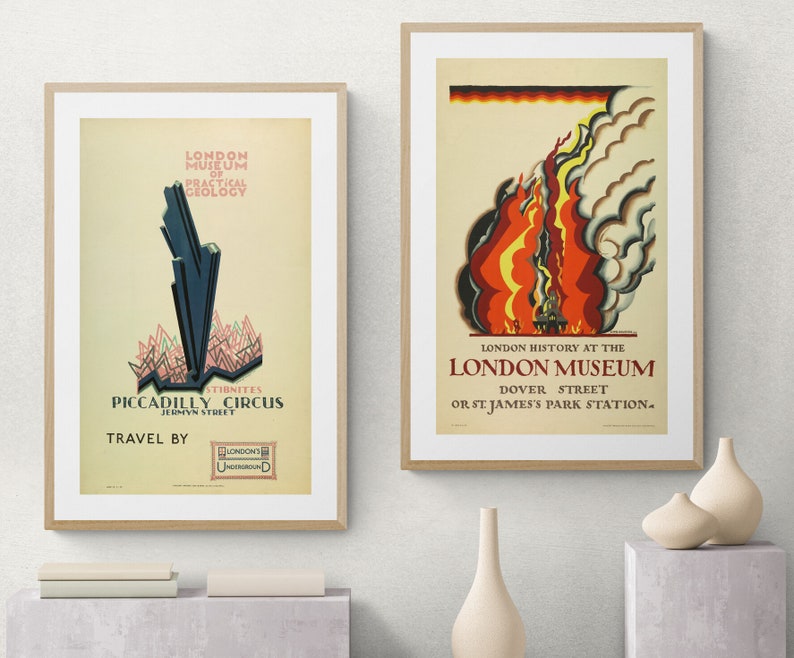 London Underground, British Museum Posters, Vintage English Museums