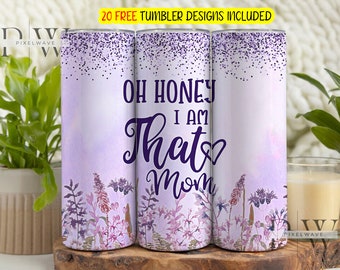 Mom Life Tumbler Png, Mother's Day Digital Sublimation design, Mom Digital Design, Positive Mom 20oz Skinny Tumbler, Mama  Floral Design Png