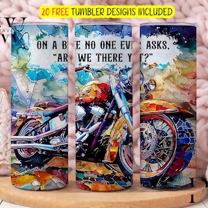 Motorrad Tumbler Wrap, Motorrad Sublimationsdesigns für den digitalen Download, Motorrad 20 Unzen Skinny Tumbler Sublimationsdesignvorlagen