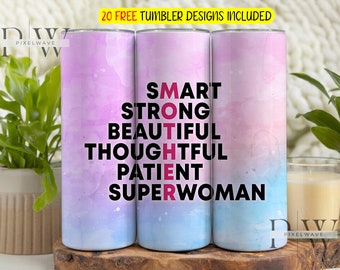 Mom Life Tumbler Png, Mother's Day Digital Sublimation design, Mom Digital Design, Positive Mom 20oz Skinny Tumbler, Mama  Floral Design Png