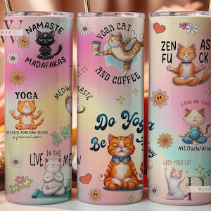 Cat Tumbler Wrap,Cat Tumbler Sublimation Design, Cat Lovers Skinny 20 oz Tumbler Sublimation Design, Cute Cat Tumbler PNG