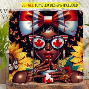 Black Women Affirmation Tumbler, Black Girl Tumbler, Inspirational Afro Sublimation Designs, Strong Women Wrap PNG