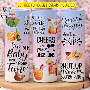 Saluti per versare decisioni Disegni per bicchieri da cocktail per alcol, Involucro per bicchiere skinny da cocktail da 20 once, Involucro per bicchiere per alcol - PNG Download digitale