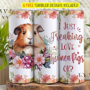 Eu simplesmente amo cobaias Ok Tumbler Wrap Png, Cobaia Tumbler Wrap Instant Download, Cobaia Straight & Tapered Tumbler Wrap