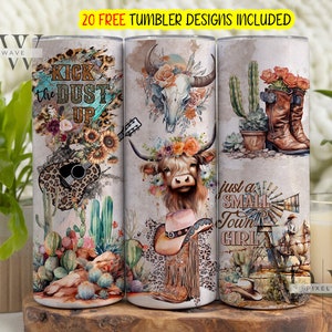 Yeehaw Cowgirl Country Tumbler Wrap PNG, Copo Rústico de Sublimação Country, Country Girl Download Digital PNG, Western Tumbler Wrap