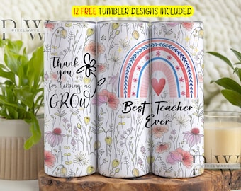 Teacher 20oz Skinny Tumbler Design Sublimation Template, Teacher Png ,Chaos Coordinator Png,Heart Design, Teacher Straight & Tapered Tumbler
