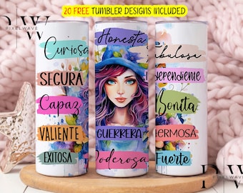 Spanish Sarcastic 20oz Design, Cute Spanish 20oz wrap, Digital Sublimation design, Alergic to Pendejas, Spanish Tumbler Design, Cute spanish