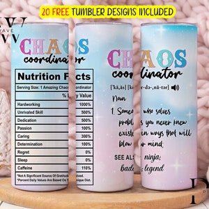 Lehrer 20 Unzen Skinny Tumbler Design Sublimationsvorlage, Lehrer Png, Chaos Koordinate Png, Herz Design, Lehrer Straight & Tapered Tumbler