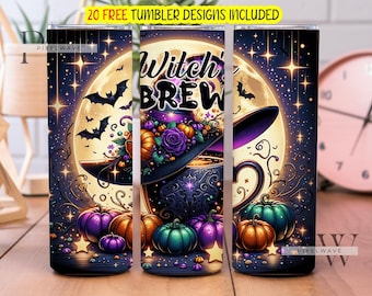 Witch's Brew   Halloween Witchy Tumbler Wrap Design, Witchy Vibes Tumbler Wrap, Bad Witch Tumbler PNG
