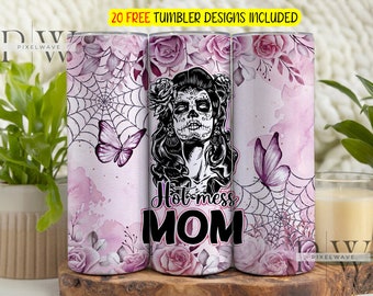 Mother's Day Tumbler Wrap 20 oz Skinny Sublimation, Mama Tumbler Png, Mom Tumbler Digital Download Png, Mom Tumbler Designs