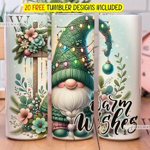 Vaso delgado de 20 oz con deseos cálidos PNG, envoltura de vaso PNG, diseños de vaso de 20 oz, descarga de vaso navideño PNG