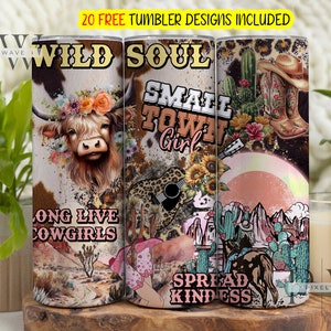 Country Girl Tumbler Wrap, Cowgirl 20 Unzen Skinny Sublimationsbecher Design, Country Sublimation Design Png, Western Tumbler Png Downloads