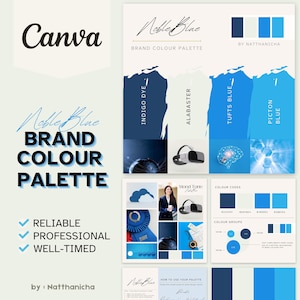 NobleBlue Brand Palette: Canva Color Codes für Small Business