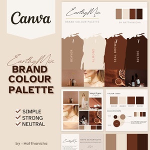 Deluxe Brown Color Palette | Editable Canva Color Palette with Hex Codes | Brand Color Palette | Small Business Branding Kit