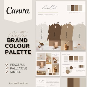 Brand Color Palette with Hex Codes, Luxury Color Palette, Small Business Branding Kit, Canva Color Palette with Hex Codes, Brown Color 2025