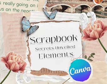 Canva Scrapbook Elements Guide: 50+ PNG Graphics & Templates (PDF)