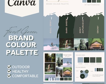 Paleta de colores de la marca Forest Green: Plantilla editable de Canva