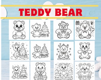 Teddy Bear Svg Bundle | Teddy BEar Svg| Bear Outline Svg|TEddy BEar Silhouette|Bear Clipart| Teddy Bear Face Svg|Instant Download